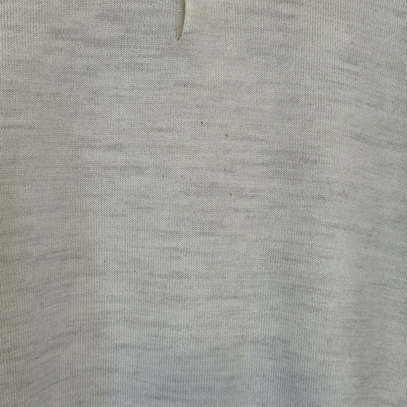 Turnbury 100%  Merino Wool Cream Pullover Lightweight Sweater with Collar Sz L - Picture 5 of 11